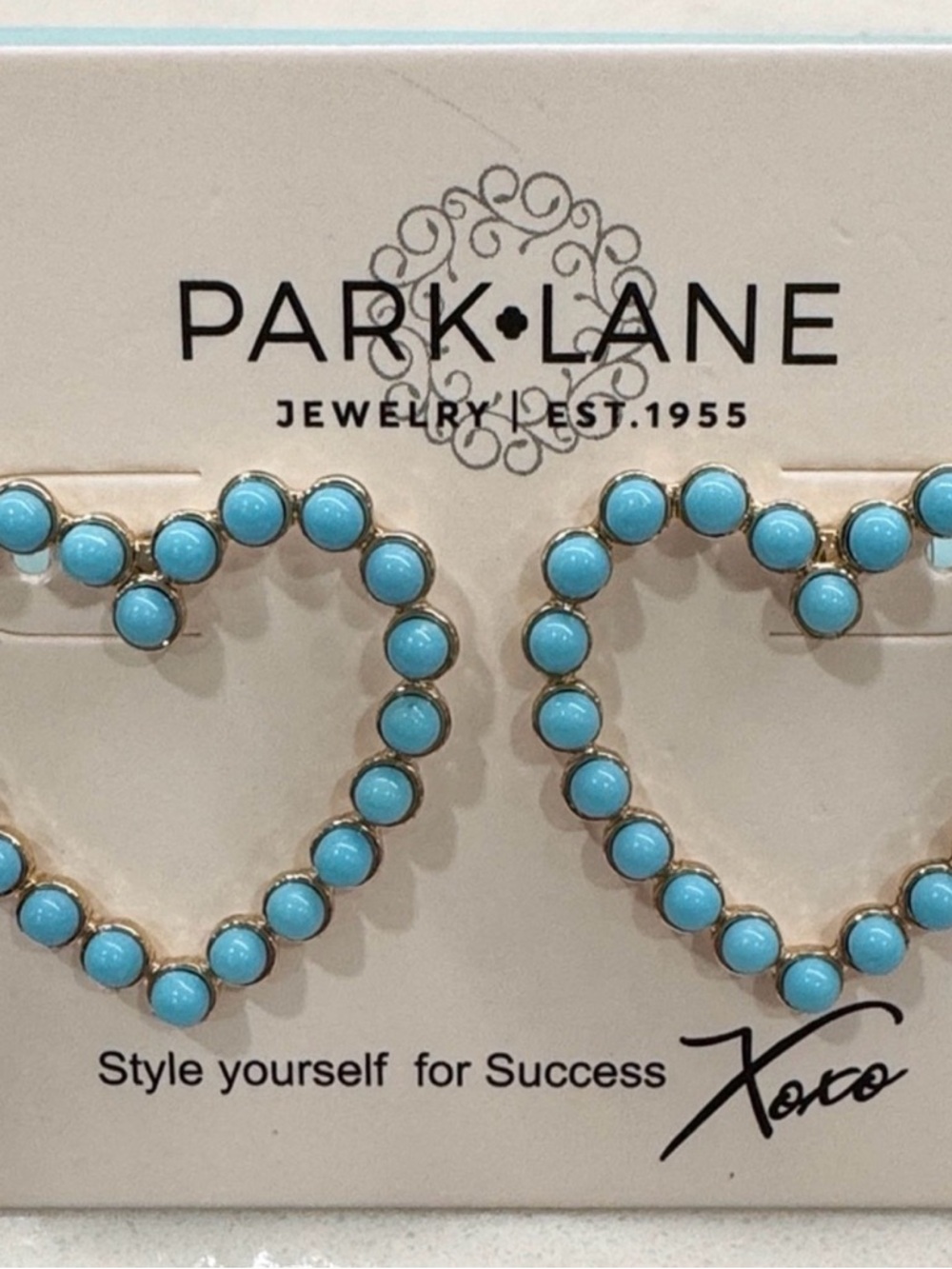 Park Lane Sailor Turquoise Heart Hoop Earrings